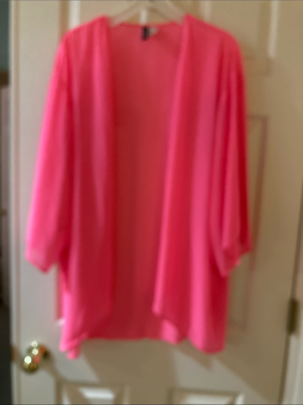 Divided Neon Pink Open-Front Women's kimono